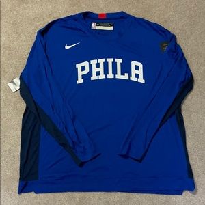 Brand New Nike 76ers Long-Sleeve Dri-Fit XXL